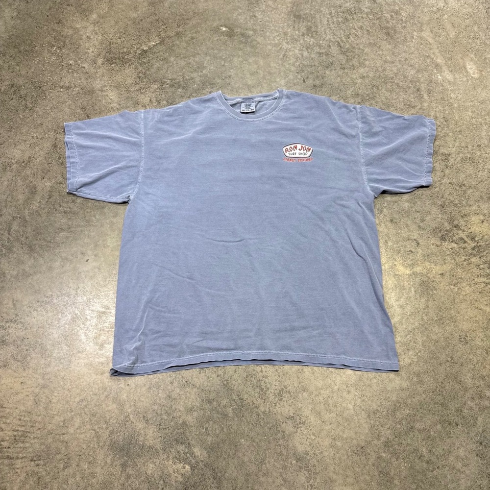 Comfort Colors T-Shirt Mens 2XL Blue Ron Jon Surf Shop Disney Springs Graphic